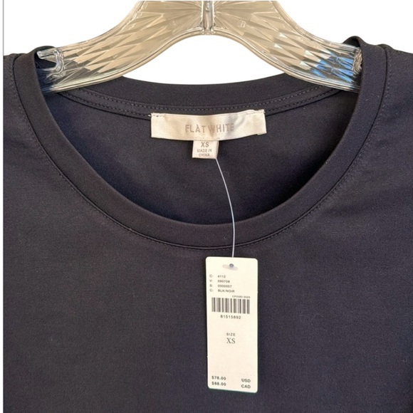 NWT Anthropologie Black Ruffle-Sleeve Top by Flat White Size XS - Picture 9 of 11